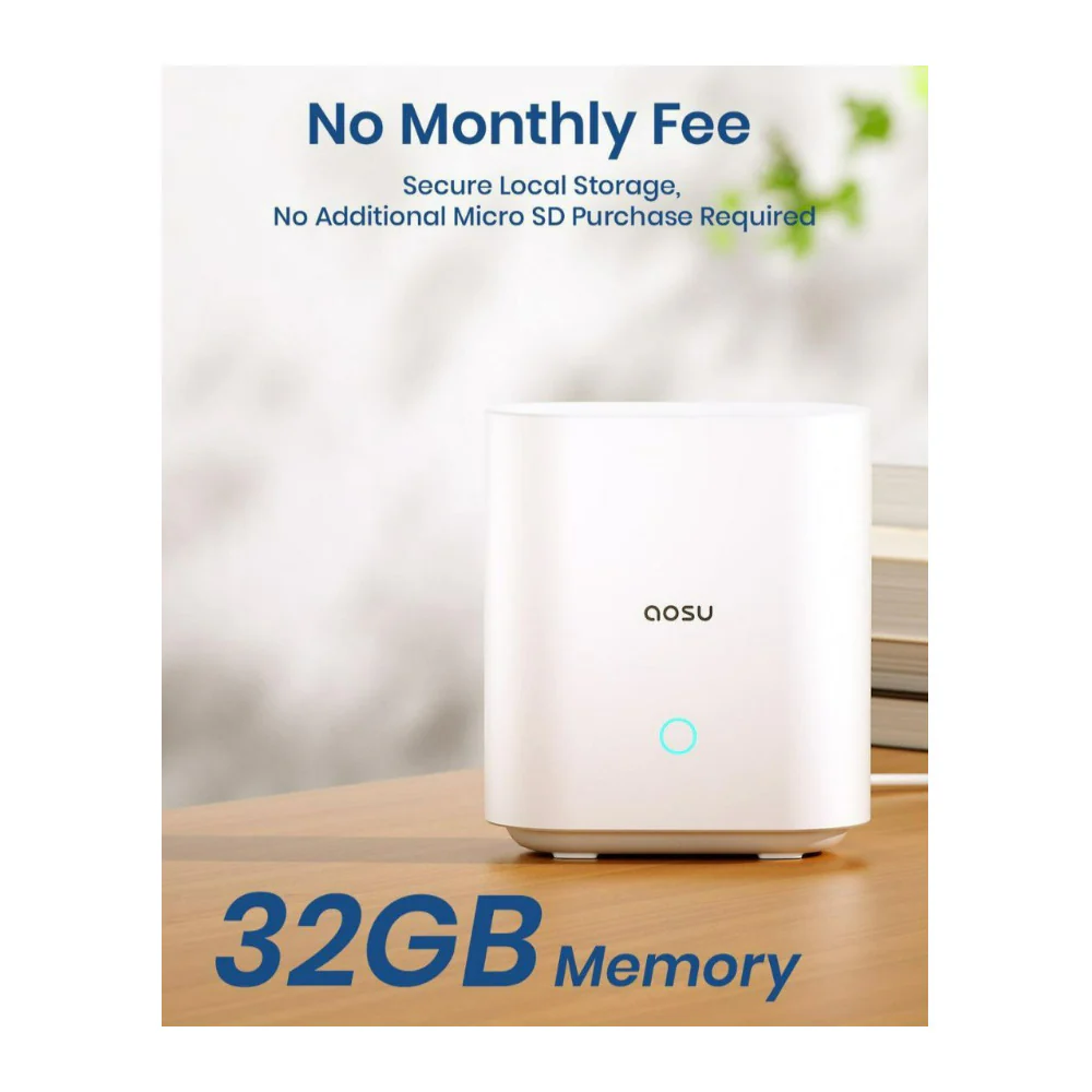 AOSU Security WirelessCam System Pro 2-Cam Kit with 2K Resolution and 32GB Memory (White) - Image 5