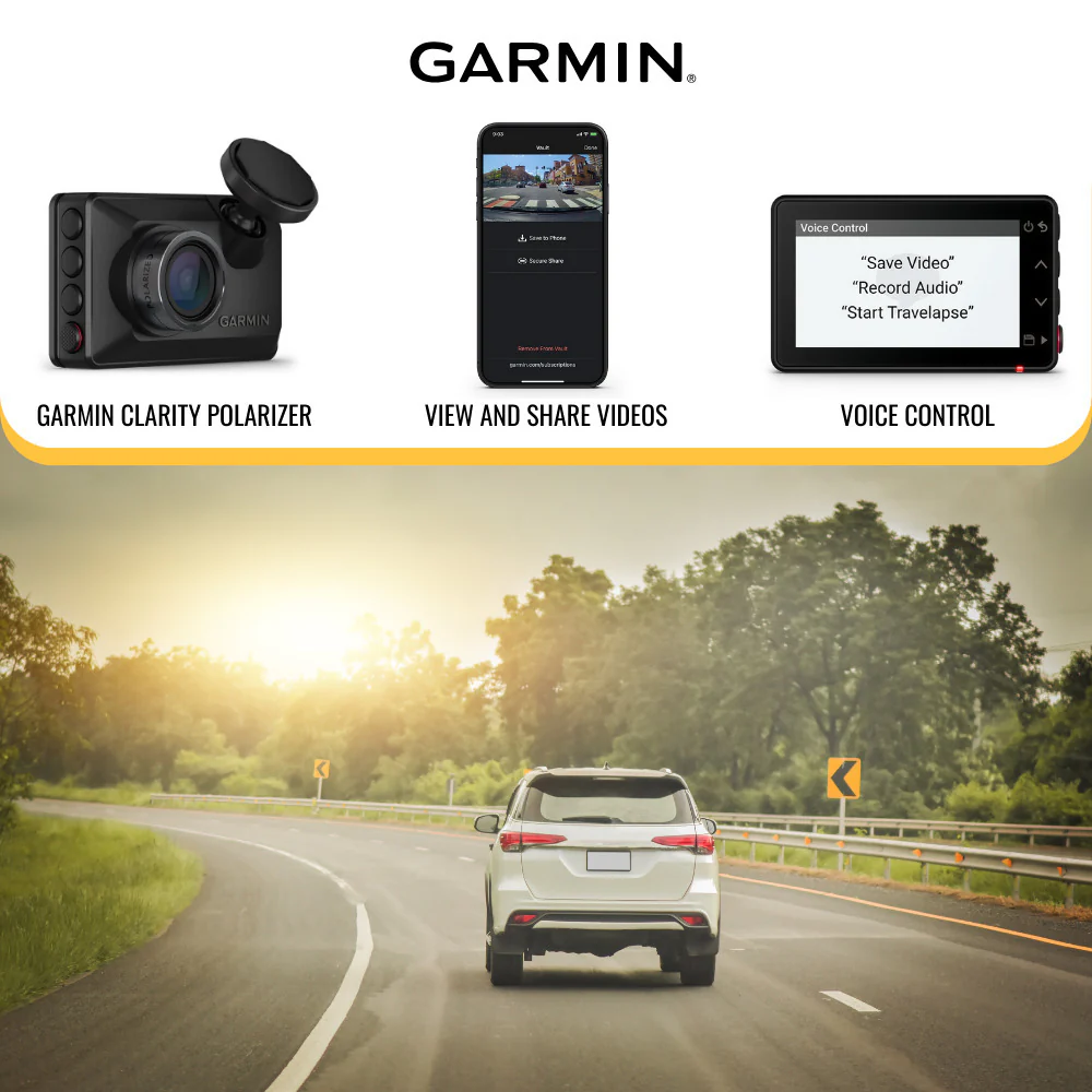 Garmin Dash Cam X210 1440p Camera with 140-Degree Field of View and Voice Control (Black) Bundle - Image 6