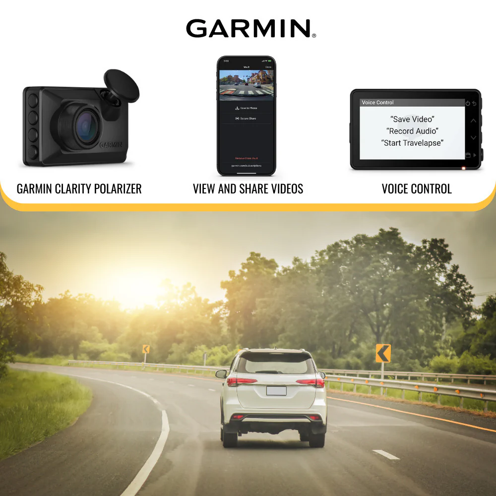 Garmin Dash Cam X110 1080p Camera with 140-Degree Field of View and Voice Control (Black) Bundle - Image 6